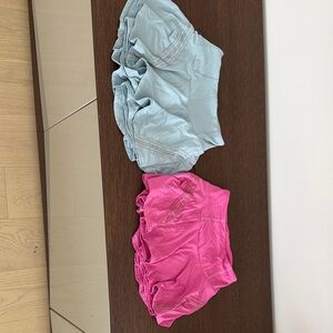 SET OF TWO FREE PEOPLE Pink and Blue Ruffled SKIRT Set